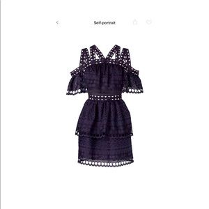 Self-Portrait Navy Lace Envy Dress